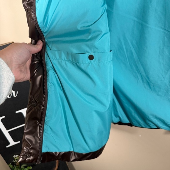 Fabletics Oversized Puffer Vest Brown size Medium - Picture 6 of 9